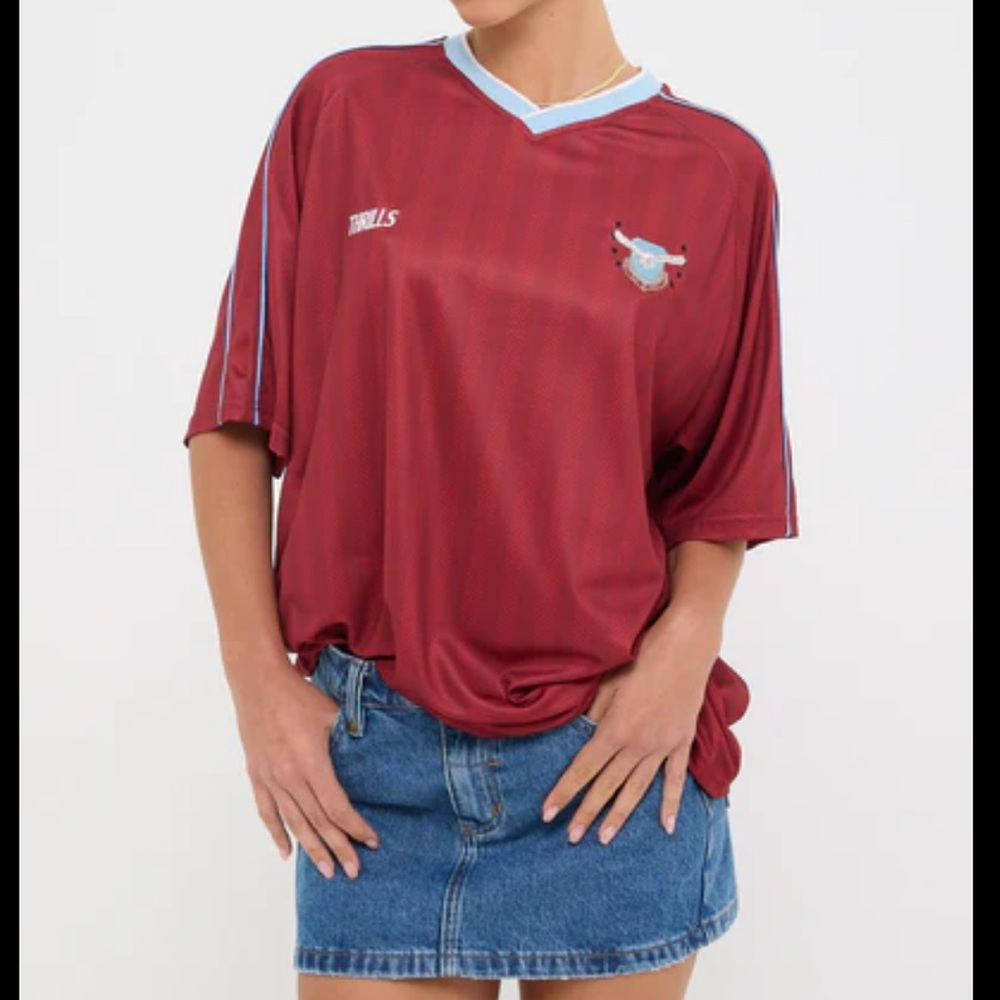 Thrills Maroon Women's Jersey Top